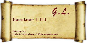 Gerstner Lili névjegykártya